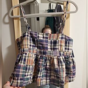 NWT Lucky Brand Plaid Tank Top